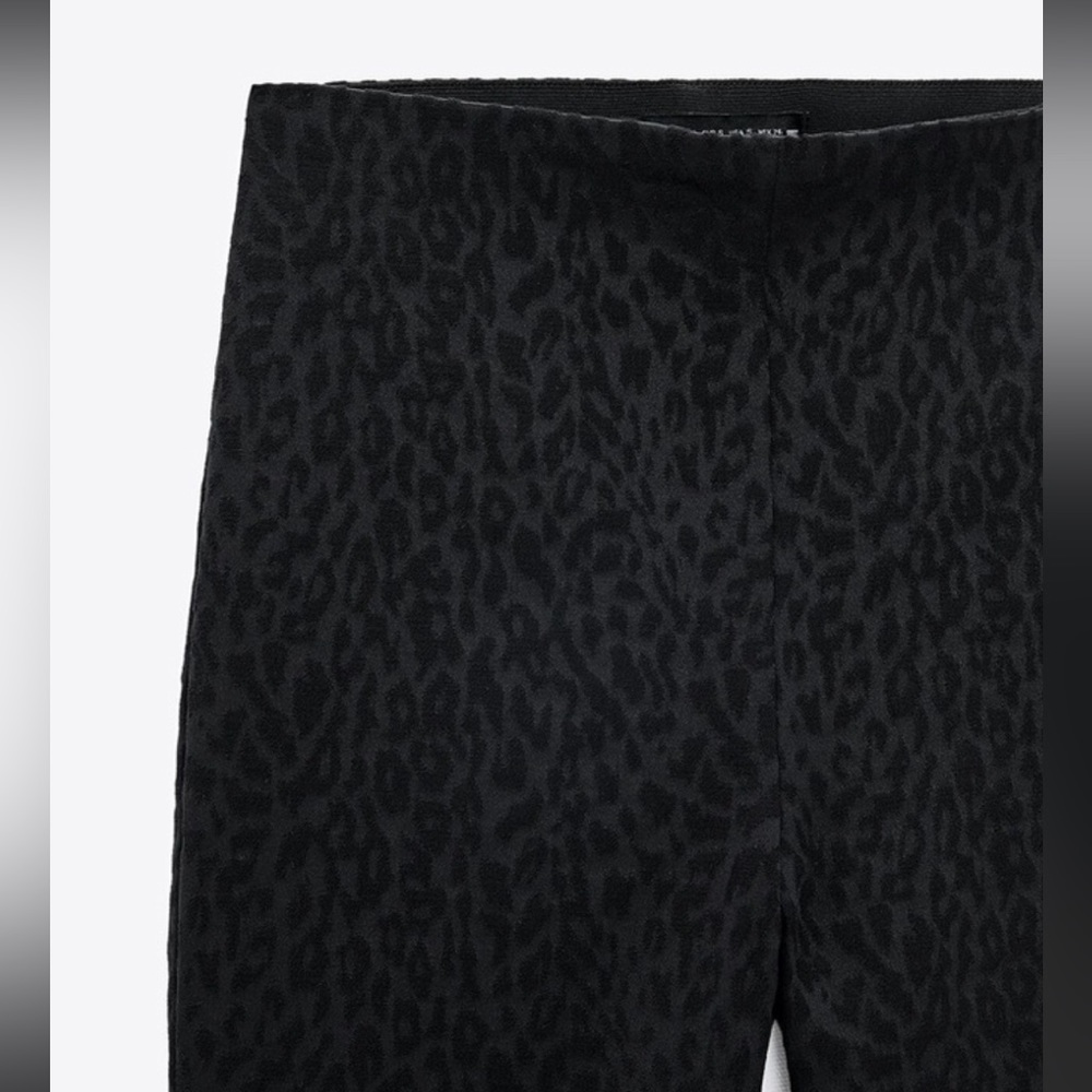 Zara pants mini flare leopard cheetah printed crop pants - Picture 3 of 7